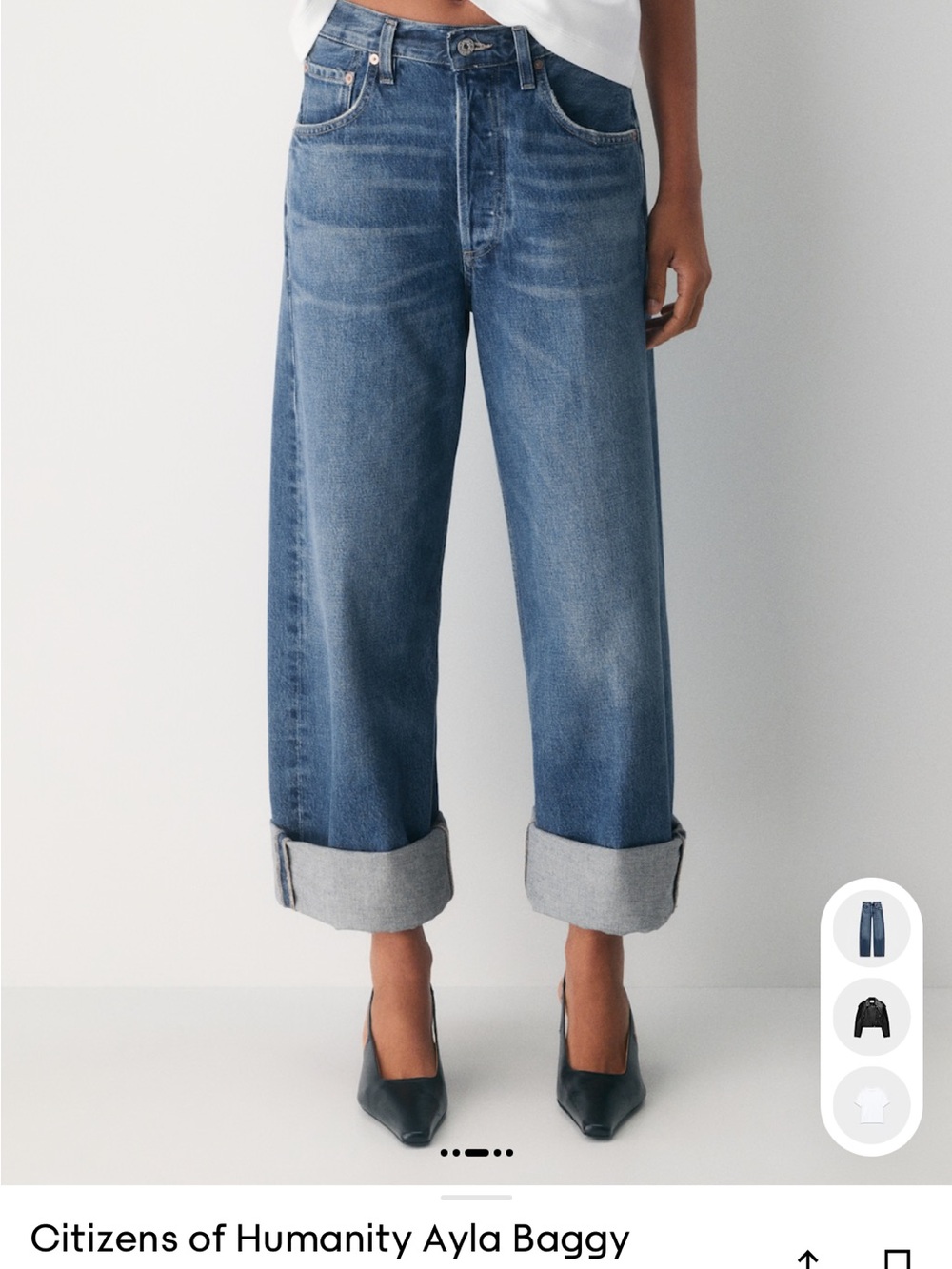 Citizens Of Humanity Ayla Baggy cuffed Jeans in Claremont blue
